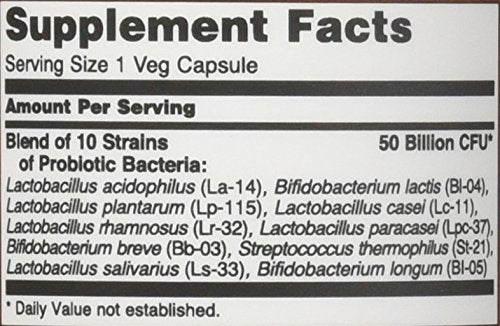 Probiotic10 50 Billion - Now Foods - 50 - VegCap -(Pack of 2)