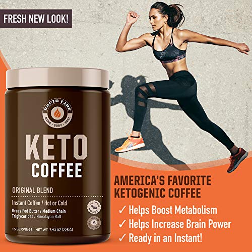 Rapidfire Ketogenic Fair Trade Instant Keto Coffee Mix 15 servings