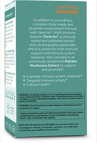 Zahler Multivitamin Immune, Daily Multivitamin +Immune System Support, Multivitamin for Women and Men with Iron, Certified Kosher, 60 Capsules