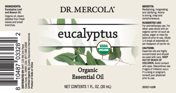 Dr. Mercola Organic Eucalyptus Essential Oil 1 fl oz
