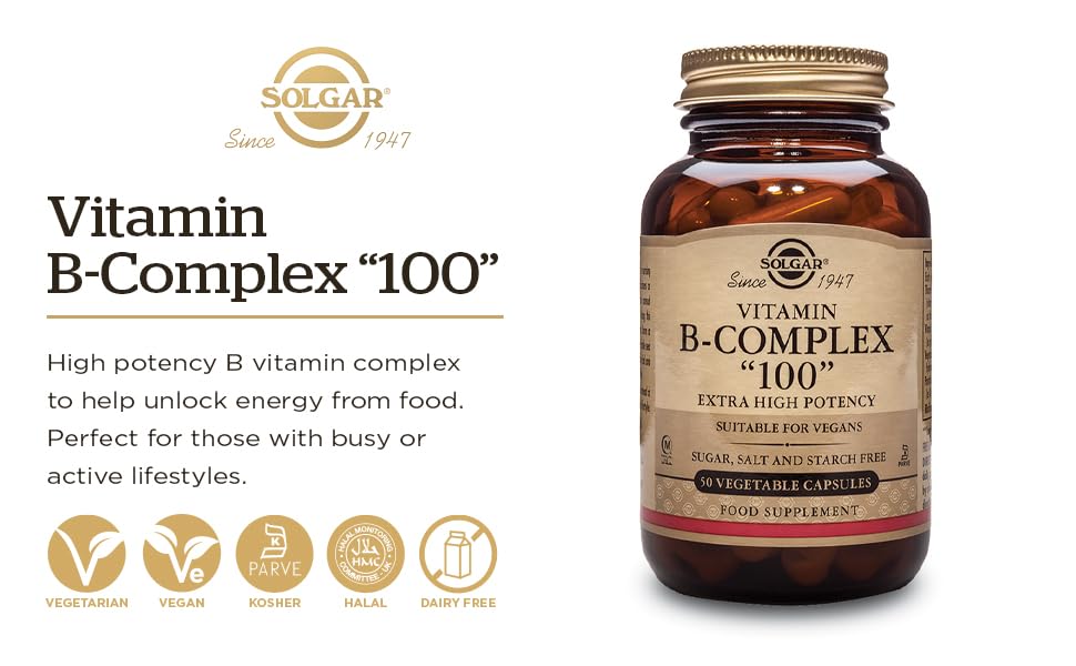 Solgar B-Complex "100", 100 Vegetable Capsules