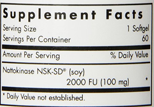 Nattokinase 100 Mg Super Extra Strength - NSK-SD - 2000 FU - 60 Softgels - Allergy Research Group