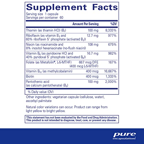 Pure Encapsulations B-Complex Plus  60 Capsules