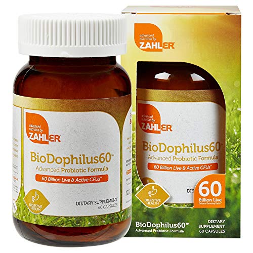 Zahler BioDophilus High Potency Probiotic Formula 60 Billion Live & Active CFUs - 60 Capsules