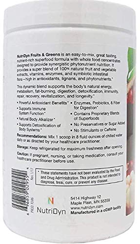 NutriDyn Fruits & Greens Berry Flavor 304.8 Grams