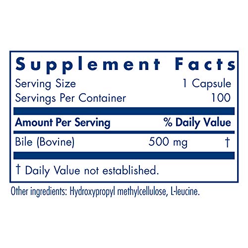 Allergy Research Group - Ox Bile 500 mg - 100 Vegicaps