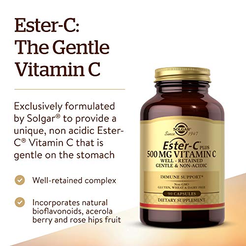 Solgar Ester-C Plus 500 mg Vitamin C with Citrus Bioflavonoids 90 Capsules