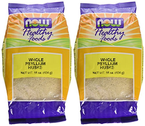 NOW Foods Psyllium Husks Whole, 16 Ounce, Pack of 2 (Package May Vary)