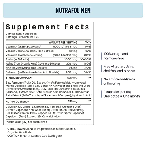 Nutrafol Men's Hair Growth Supplement  2 Refill Pouches