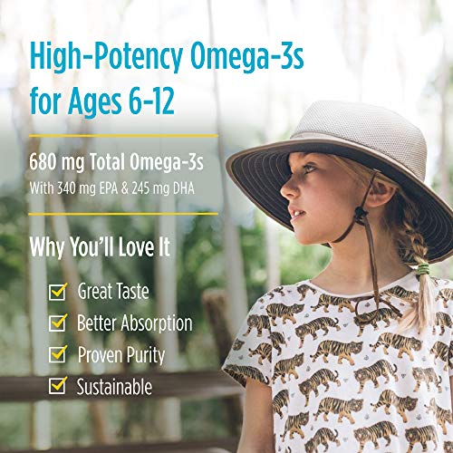 Nordic Naturals Ultimate Omega Jr, Strawberry - 120 Mini Soft Gels - 680 Total Omega-3s with EPA & DHA - Brain Health, Mood, Learning - Non-GMO - 60 Servings