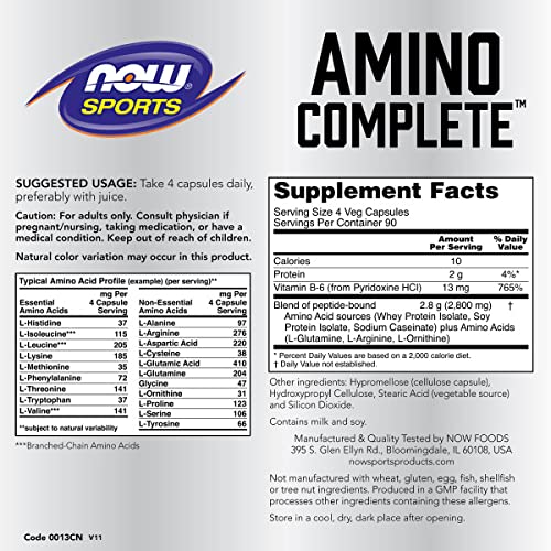 Now Foods Amino Complete, 360 Capsules (Pack of 2)