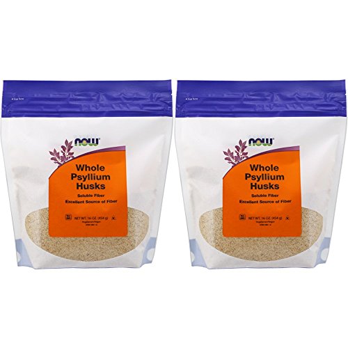 NOW Foods Psyllium Husks Whole, 16 Ounce, Pack of 2 (Package May Vary)