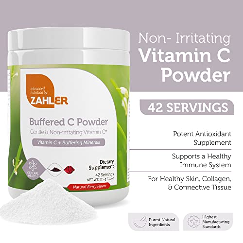 Zahler Buffered C Powder, Vitamin C Powder with Buffering Minerals, Kosher, 11OZ