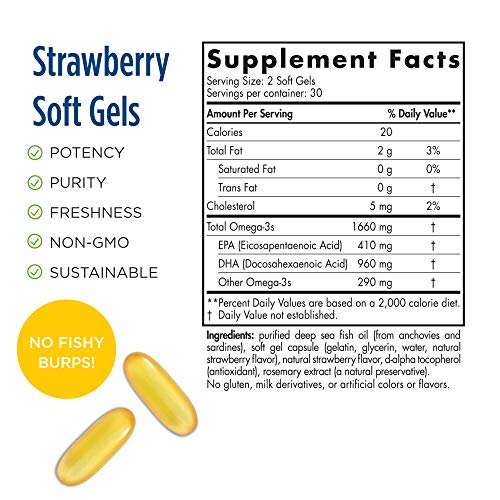 Nordic Naturals DHA Xtra, Strawberry - 60 Soft Gels