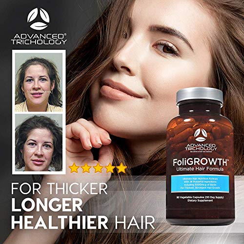 FoliGROWTH™ Hair Growth Supplement for Thicker Fuller Hair 90 Veg Caps