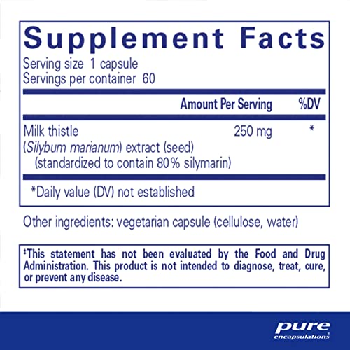 Pure Encapsulations Silymarin | Milk Thistle Extract Supplement for Liver Support and Antioxidant Activity* | 60 Capsules