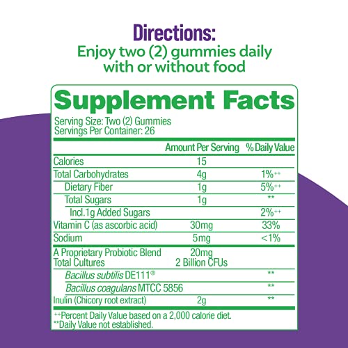 Culturelle Daily Probiotic Gummies Berry 52 Count