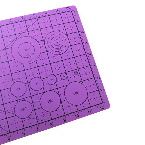 KC GLOBAL A4 (13"x9") Professional Grade Self-Healing Cutting Mat (Purple) - Odor-Free, Double-Sided, Eco-Friendly, Non-Slip, Premium Desk mat for DIY, Crafting, Model Building and Art Projects