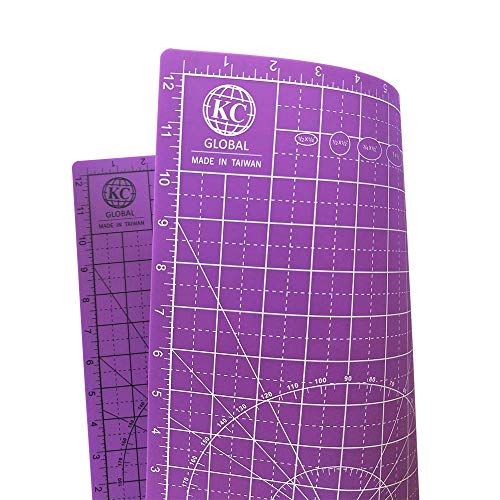 KC GLOBAL A3 (19"x13") Professional Grade Self-Healing Cutting Mat (Purple) - Odor-Free, Double-Sided, Eco-Friendly, Non-Slip, Premium Desk mat for DIY, Crafting, Model Building,and Art Projects