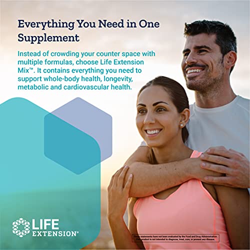 Life Extension Mix™ Capsules – High-Potency Vitamin, Mineral, Fruit & Vegetable Supplement 360 Capsules