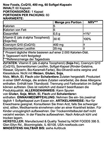 Now Foods, CoQ10, 400 mg, 60 Softgels