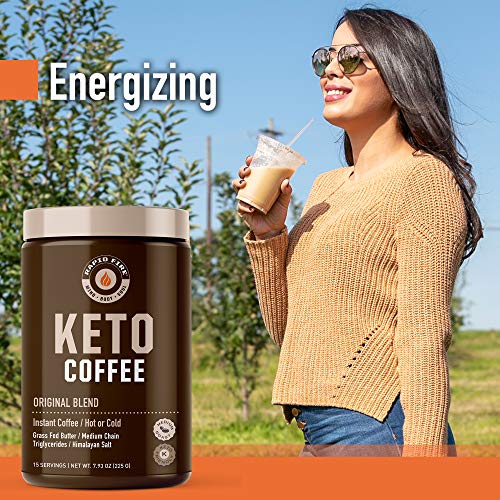 Rapidfire Ketogenic Fair Trade Instant Keto Coffee Mix 15 servings