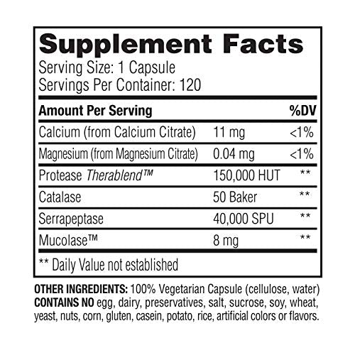 Enzymedica, Enzyme Defense, Specialized Enzyme Formula For Immune System Support, Vegan, Kosher 120 Capsules (120 Servings)