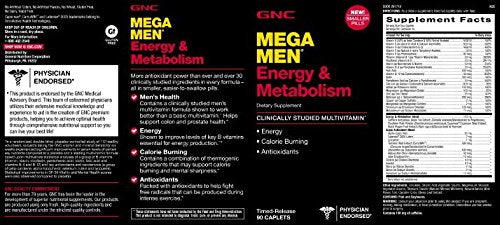 GNC Mega Men Energiestoffwechsel 90 Kapseln