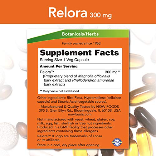 NOW Supplements, Relora 300 mg 120 Veg Capsules