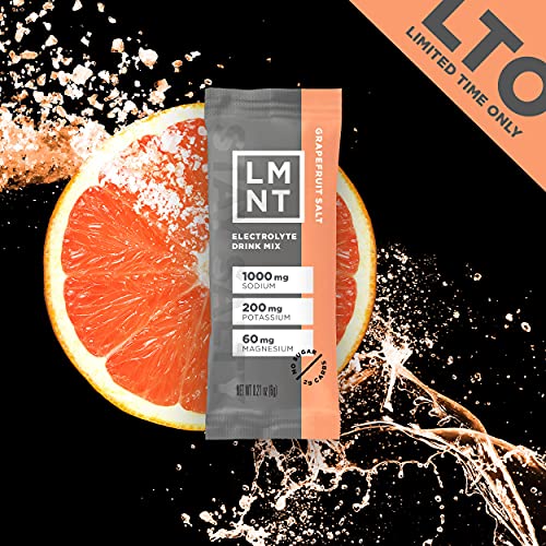 LMNT Keto Electrolyte Drink Mix Grapefruit Salt 30 Stick Packs