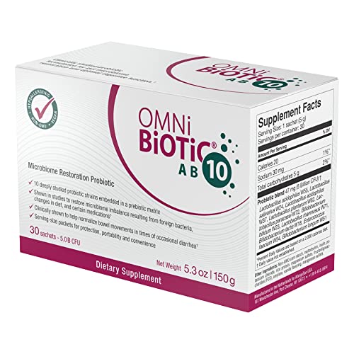 Omni Biotic 10 - Poudre Probiotique - 50g - Sachets - Sans Gluten - Végétalien - Neuf