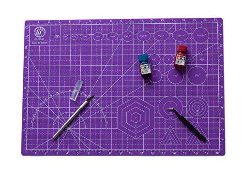 KC GLOBAL A3 (19"x13") Professional Grade Self-Healing Cutting Mat (Purple) - Odor-Free, Double-Sided, Eco-Friendly, Non-Slip, Premium Desk mat for DIY, Crafting, Model Building,and Art Projects