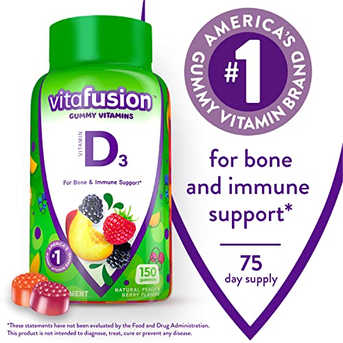 Vitafusion Vitamin D3 Gummy Vitamins 150 Count Bone and Immune System Support