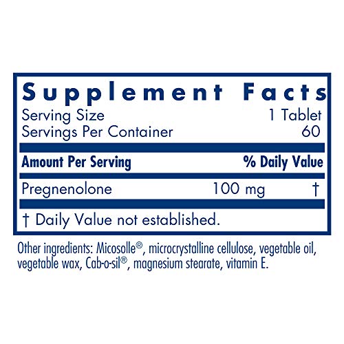 Allergy Research Group - Pregnenolone 100 mg - 60 Scored Tablets