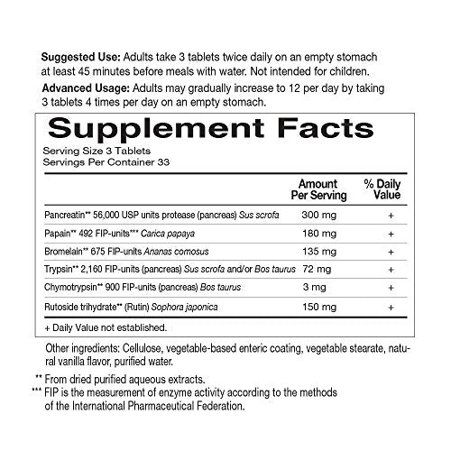 Garden of Life Wobenzym N Joint Supplement 100 Tablets