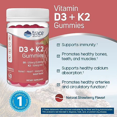 Trace Minerals Vitamin D3 + K2 Gummies 60 ct