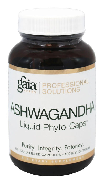 Gaia Herbs Ashwagandha Liquid Phyto-Caps 60 Capsules