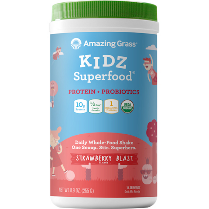 Amazing Grass Kidz Protein Probiotics Straw 15 serving