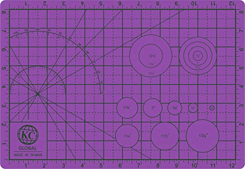 KC GLOBAL A4 (13"x9") Professional Grade Self-Healing Cutting Mat (Purple) - Odor-Free, Double-Sided, Eco-Friendly, Non-Slip, Premium Desk mat for DIY, Crafting, Model Building and Art Projects