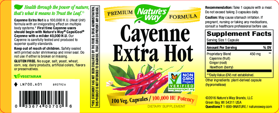 Nature's Way Cayenne Extra Hot 100,000 HU 100 caps