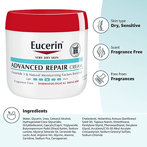 Eucerin Advanced Repair Body Cream 16 Oz Jar