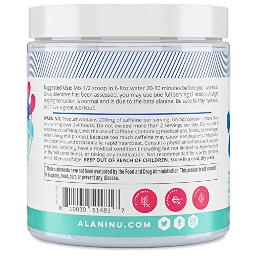 Alani Nu Pre Workout Blue Slush, 30 Servings