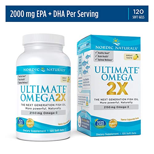 Nordic Naturals Ultimate Omega 2X, Lemon Flavor 120 Soft Gels