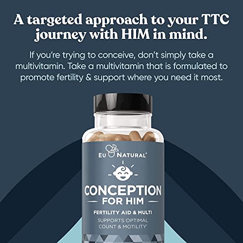 Eu Natural Conception for Him 60 Veg Capsules Fertility Aid & Multi