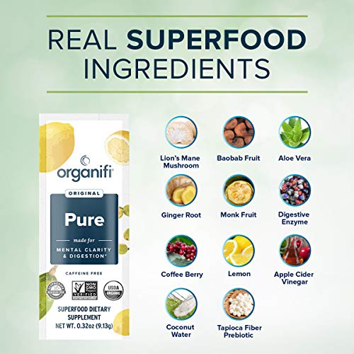 Organifi: Pure Smart Packs 30 Packets Mental Clarity Superfood