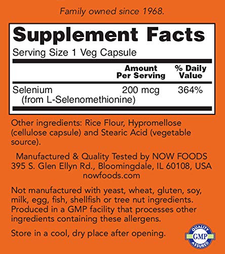 Now Selenium 200 mcg, 300 Capsules - Now Foods Mineral Supplement