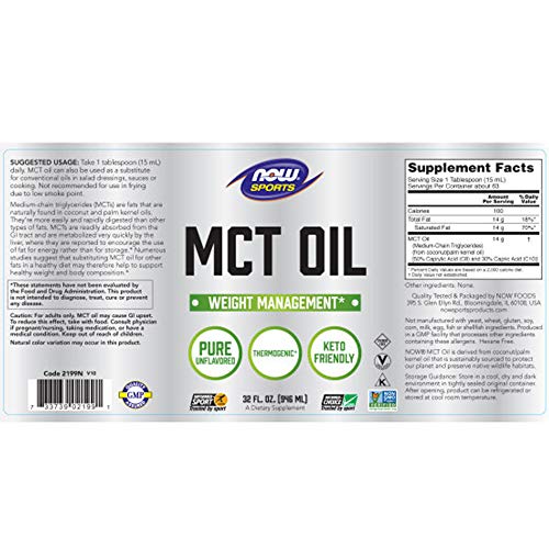 Now Foods MCT Oil, 32 Ounce (Pack Of 2) (packaging may vary)