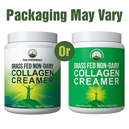 Collagen Creamer for Coffee - Grass Fed Non Dairy Best Tasting Keto and Paleo Friendly Organic Coconut MCT + Collagen Creamer Powder by Peak Performance. Vital Ketogenic Collagen Peptide Proteins