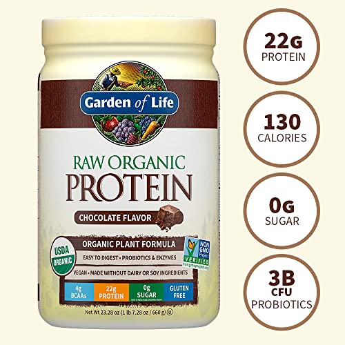 Garden of Life Raw Organic Plant Based Protein Powder Chocolate 20 Servings