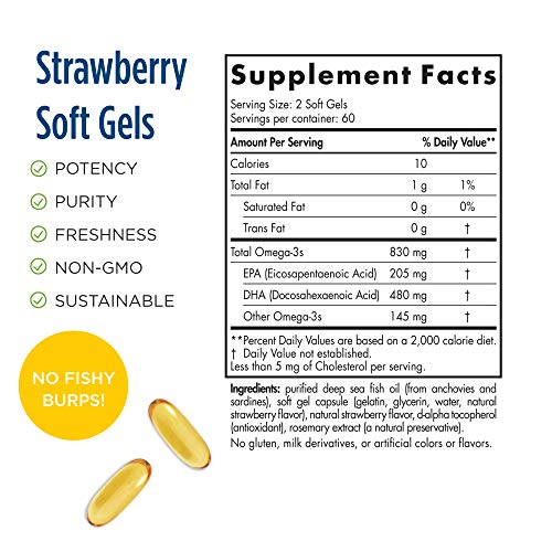 Nordic Naturals ProDHA, Strawberry - 120 Soft Gels